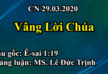 Chúa Nhật 29-03-2020