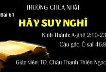 Trường Chúa Nhật 30-08-2020