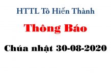 Thông Báo CN 30-08-2020