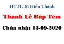 Thánh Lễ Báp Têm 13-09-2020