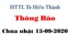 Thông Báo 13-09-2020