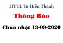 Thông Báo 13-09-2020