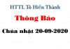 Thông Báo 20-09-2020