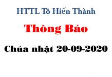 Thông Báo 20-09-2020