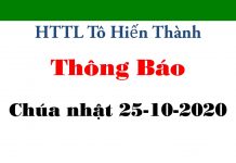 Thông Báo 25-10-2020