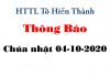 Thông Báo 04-10-2020