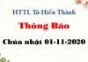 Thông Báo 01-11-2020