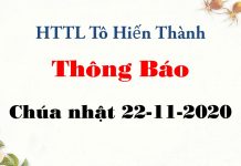 Thông Báo 22-11-2020