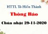 Thông Báo 29-11-2020