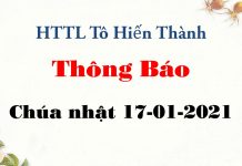 Thông Báo 17-01-2021