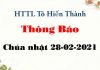 Thông Báo 28-02-2021