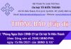 Thông Báo Phòng Ngừa Dịch Covid-19 (cấp độ 3C)