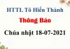 Thông Báo 18-07-2021