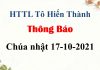 Thông Báo 17-10-2021