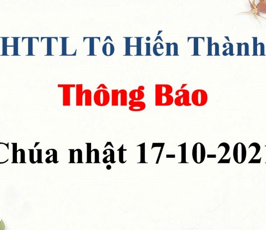 Thông Báo 17-10-2021