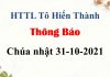 Thông Báo 31-10-2021