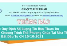Thông Báo Quy Định Số Lượng Tín Hữu Tham Dự Chương Trình Thờ Phượng Chúa