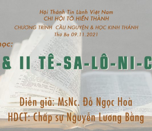 Cầu Nguyện & Học Kinh Thánh – Thứ Ba 09-11-2021