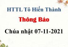 Thông Báo 07-11-2021