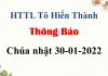 Thông Báo Chúa nhật 30-01-2022