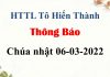 Thông Báo Chúa nhật 06-03-2022