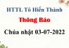 Thông Báo Chúa nhật 03-07-2022