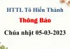 Thông Báo Chúa nhật 05-03-2023