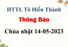 Thông Báo Chúa nhật 14-05-2023