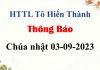 Thông Báo Chúa nhật 03-09-2023