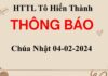 Thông Báo Chúa nhật 04-02-2024