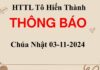Thông Báo Chúa nhật 03-11-2024
