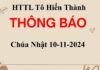 Thông Báo Chúa nhật 10-11-2024