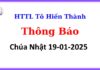 Thông Báo Chúa nhật 19-01-2025