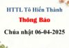 Thông Báo Chúa nhật 06-04-2025