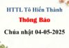 Thông Báo Chúa nhật 04-05-2025