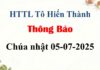 Thông Báo Chúa nhật 05-07-2025
