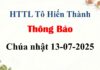 Thông Báo Chúa nhật 13-07-2025