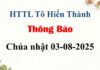 Thông Báo Chúa nhật 03-08-2025
