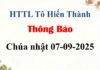 Thông Báo Chúa nhật 07-09-2025