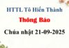 Thông Báo Chúa nhật 21-09-2025