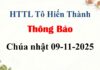 Thông Báo Chúa nhật 09-11-2025