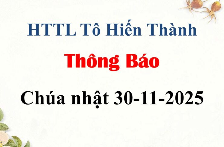 Thông Báo Chúa nhật 30-11-2025