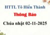 Thông Báo Chúa nhật 02-11-2025