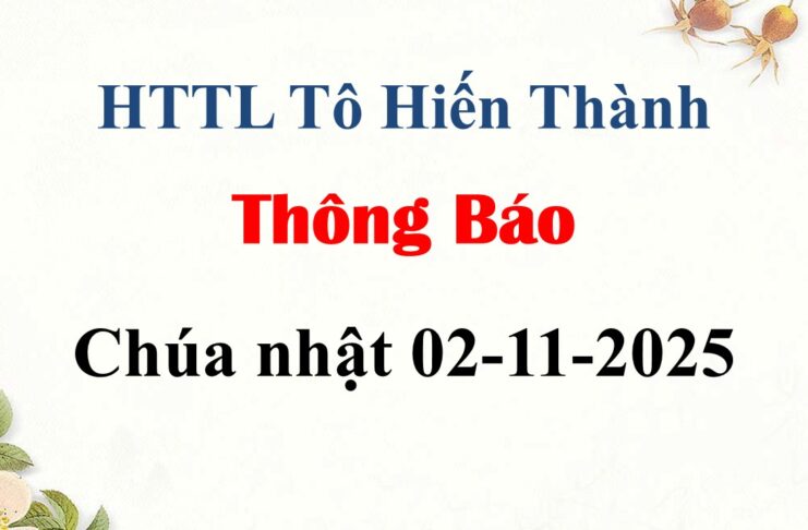 Thông Báo Chúa nhật 02-11-2025