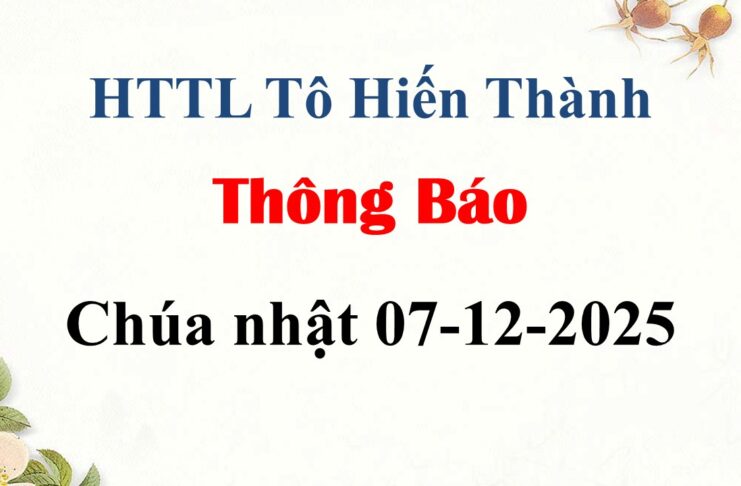 Thông Báo Chúa nhật 07-12-2025