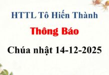 Thông Báo Chúa nhật 14-12-2025