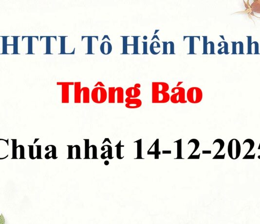 Thông Báo Chúa nhật 14-12-2025