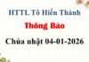 Thông Báo Chúa Nhật 04-01-2026