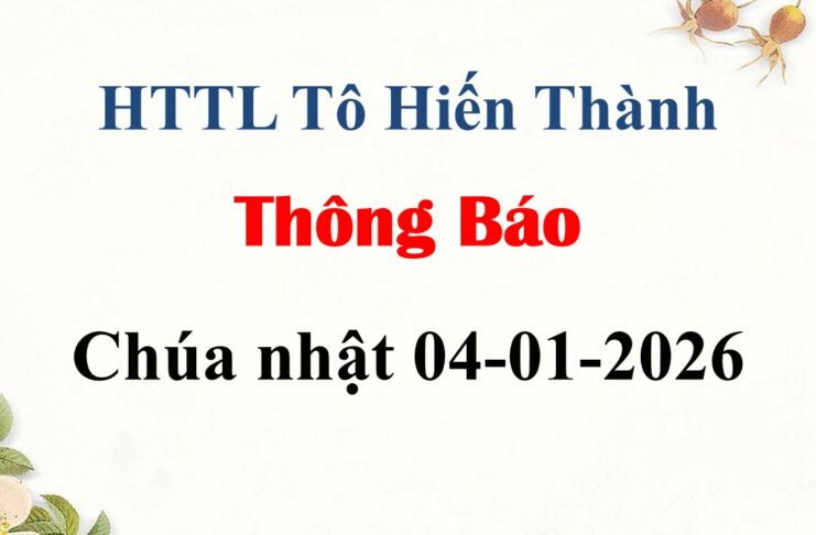 Thông Báo Chúa Nhật 04-01-2026