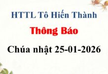Thông Báo Chúa Nhật 25-01-2026
